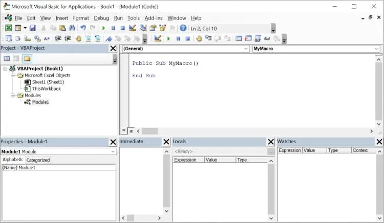 زبان VBA