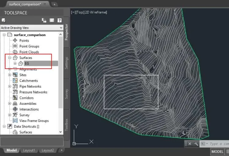 Surface در نرم افزار Civil 3D