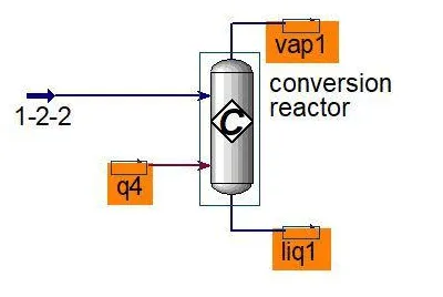 شبیه سازی راکتور شیمیایی Conversion