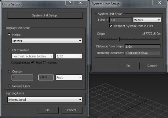 گام دوم تنظیم مختصات 3d max