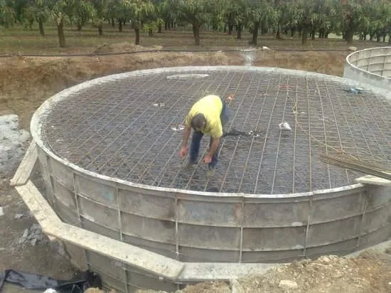 ساخت دیوار مخازن دایره ای