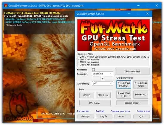 تست GPU تحت بار