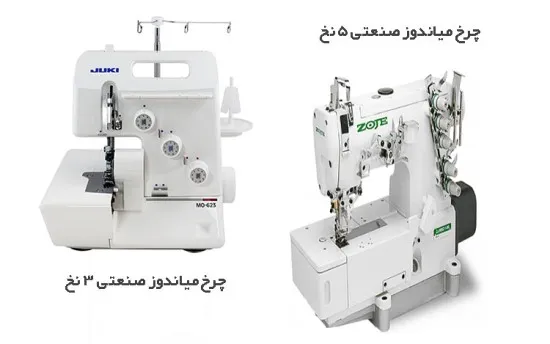چرخ interlock سه نخ و 5 نخ
