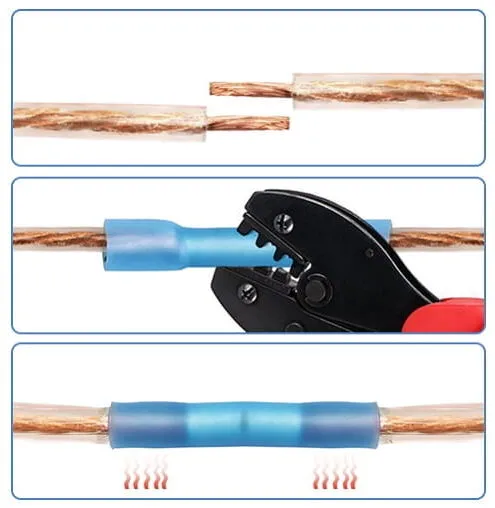 استفاده از رابط دو سیم Crimp Butt