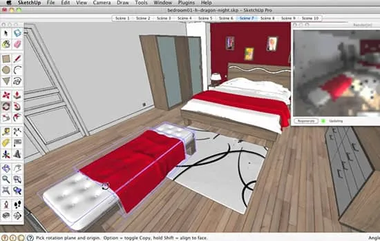 Render برای رندرینگ اسکچاپ