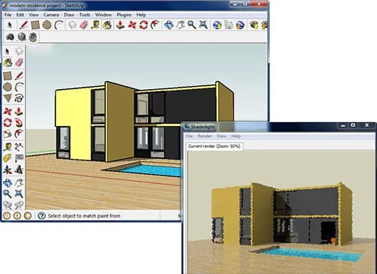آموزش مراحل رندر گرفتن در اسکچاپ