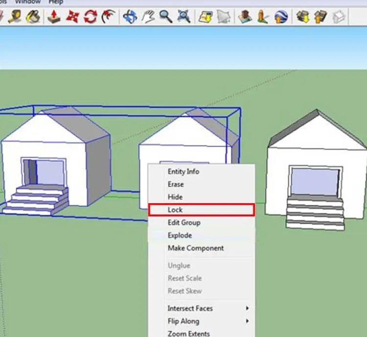 قفل کردن دیوارها و کف در اسکچاپ