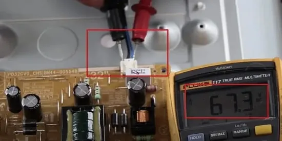 برد منبع تغذیه و نوار LED را تست کنید