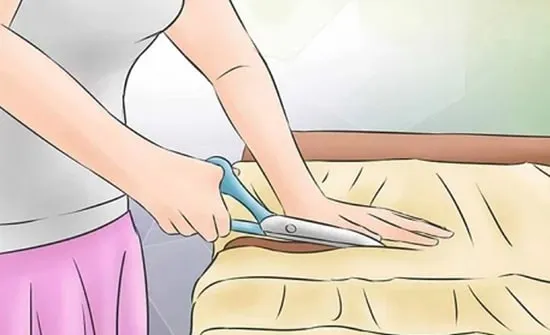 برش پارچه برای کاور دوزی مبل