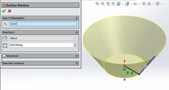 ابزار Revolved Surface