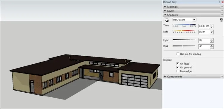 تنظیمات سایه در اسکچاپ