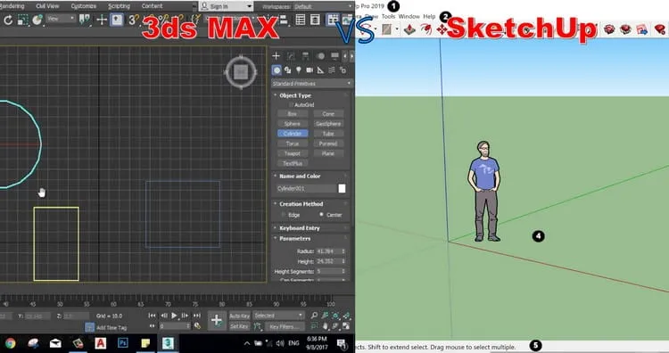 تفاوت اسکچاپ و تری دی مکس در رابط کاربری