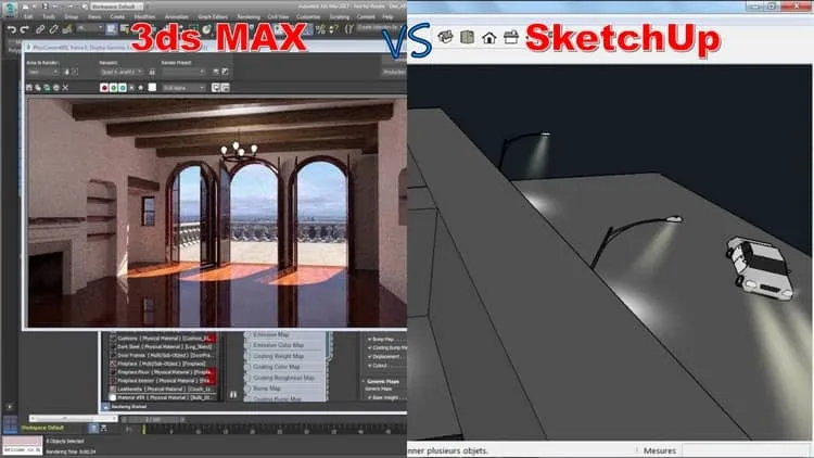 تفاوت اسکچاپ و تری دی مکس در نورپردازی