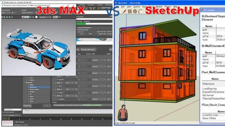 تفاوت اسکچاپ و تری دی مکس در قابلیت های نرم افزار
