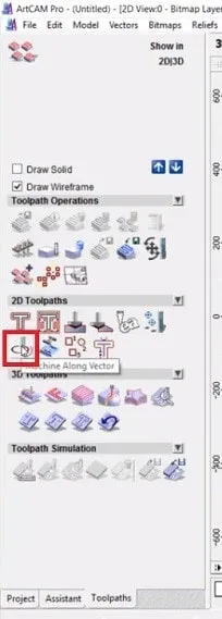 گزینه Machin Along Vector