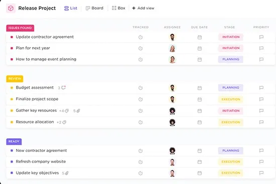 نرم افزار مدیریت پروژه ClickUp
