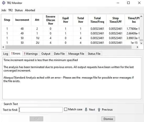 خطای Time Increment Required is less