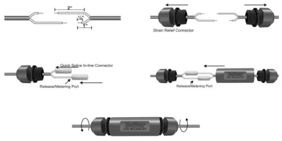 اتصال کابل دتکتور بدون جعبه تقسیم