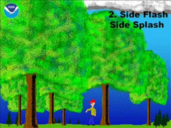 اصابت غیرمستقیم صاعقه (side flash) با واسطه