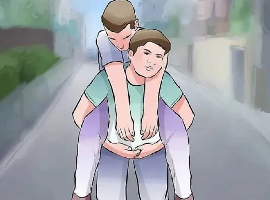 حمل مصدوم به صورت کوله پشتی