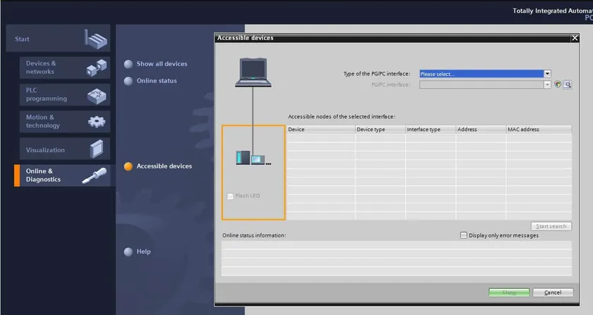 تنظیمات لازم برای اتصال plc به نرم افزار tia portal