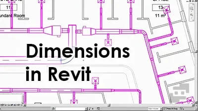 نحوه اندازه گذاری در نرم افزار Revit MEP