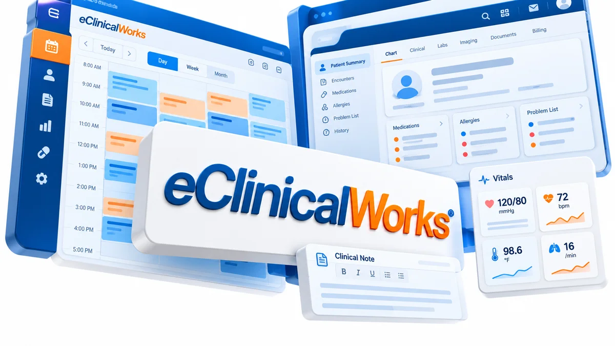 تصویر نرمافزار eClinicalWorks EHR software