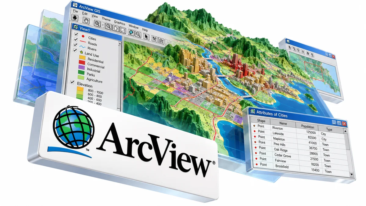 تصویر نرمافزار ESRI ArcView