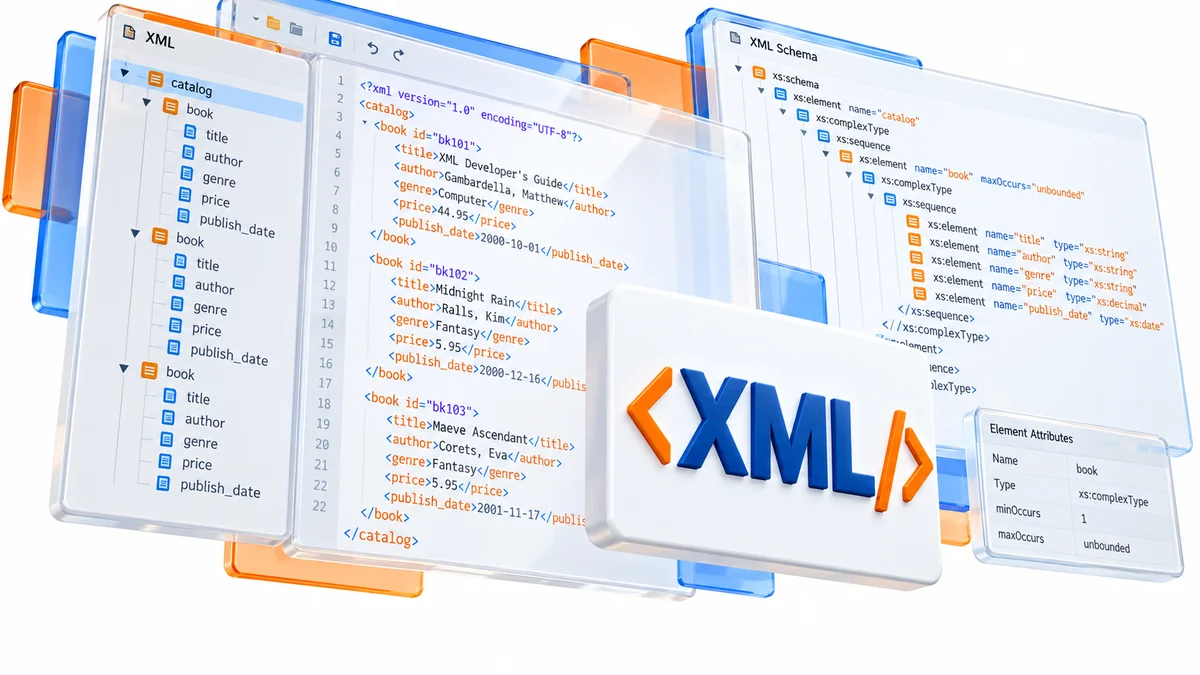 تصویر نرمافزار Extensible markup language XML
