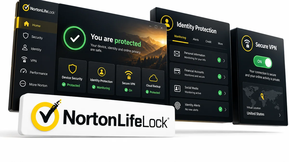 تصویر نرمافزار NortonLifeLock cybersecurity software