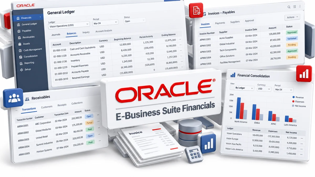 تصویر نرمافزار Oracle E-Business Suite Financials