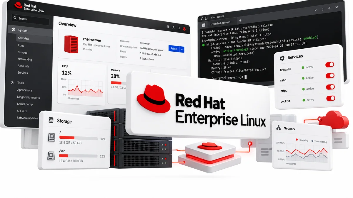 تصویر نرمافزار Red Hat Enterprise Linux