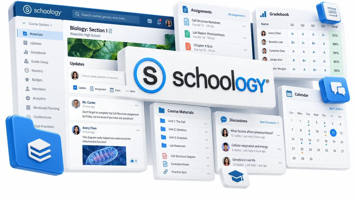 تصویر نرمافزار Schoology