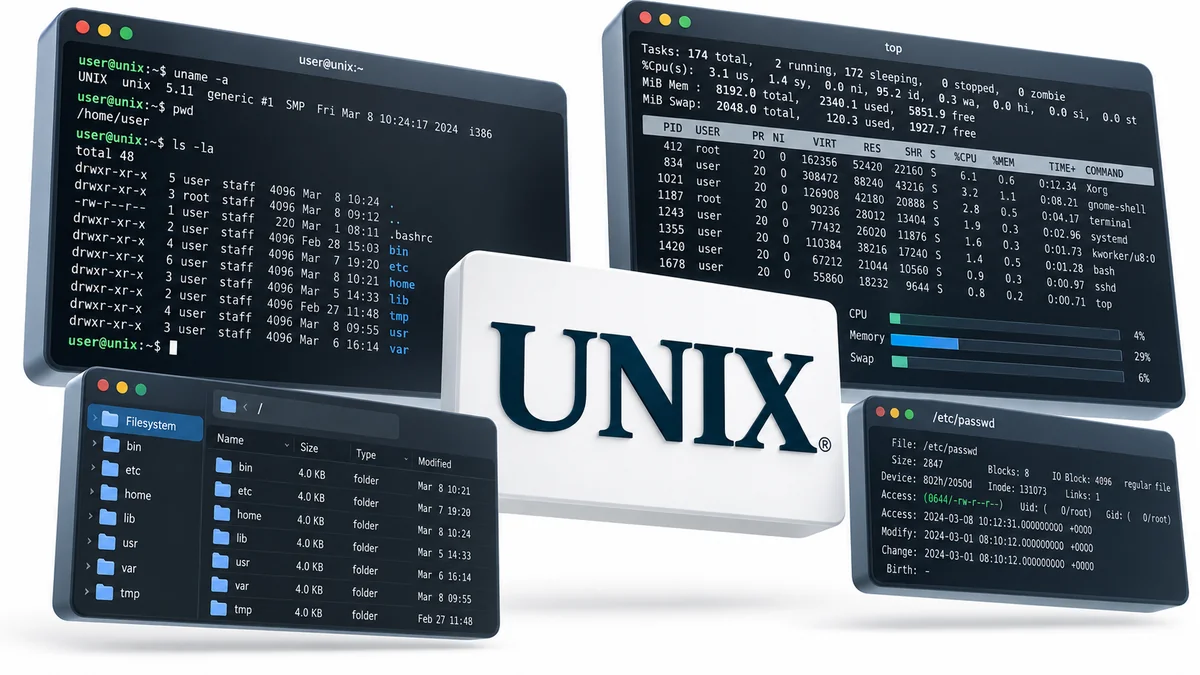 تصویر نرمافزار UNIX